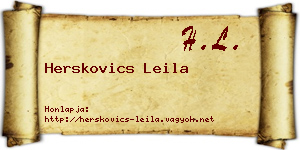 Herskovics Leila névjegykártya